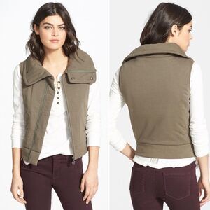 BRIDGER' Quilted Cotton Moto Vest green size small